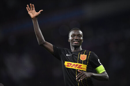 Mohamed Diomande playing for FC Nordsjaelland - UEFA Europa Conference League