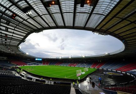 Empty Hampden Stadium before League Cup Final