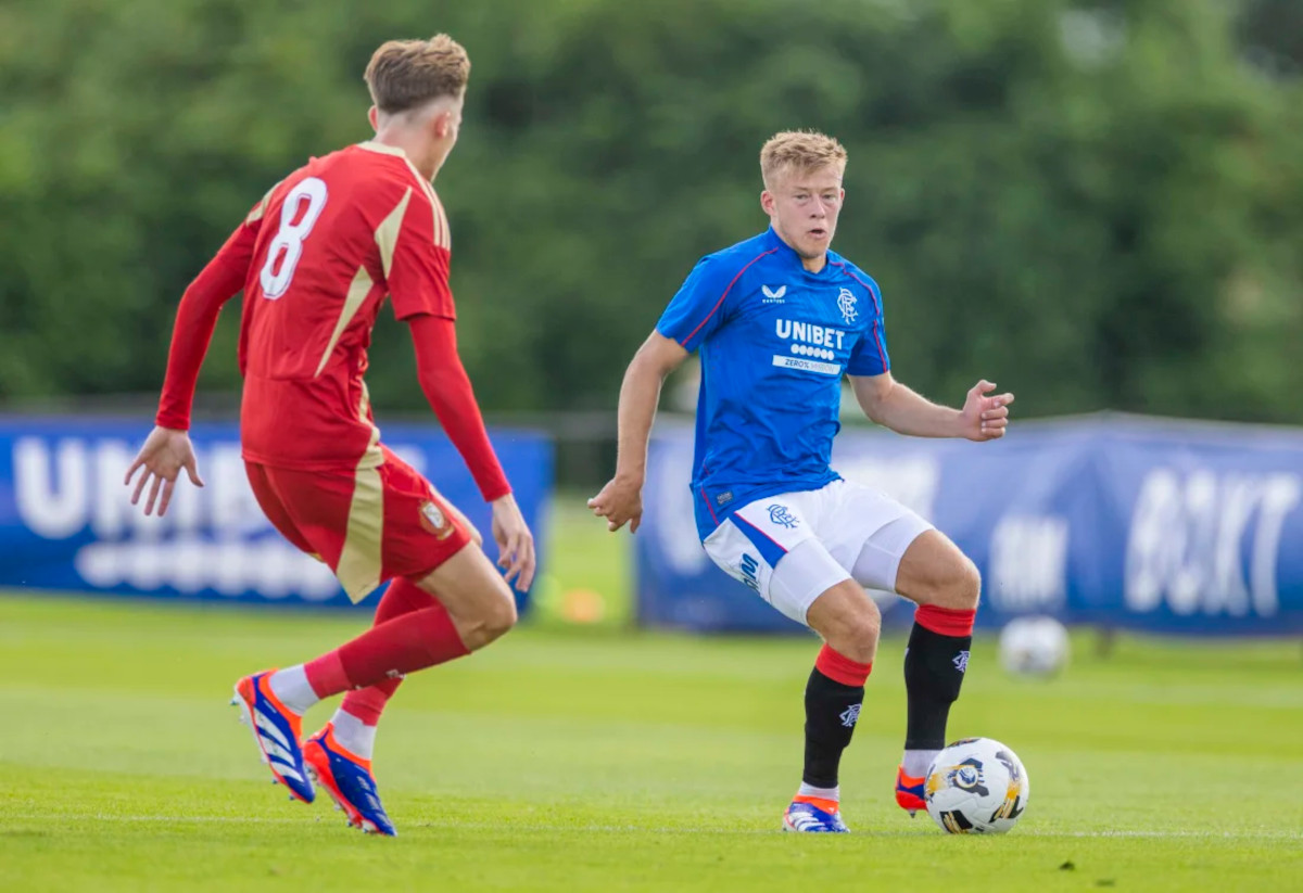 Connor Barron in action for Rangers against Standard De Liege